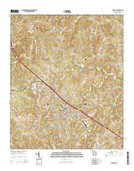 Forsyth Georgia Current topographic map, 1:24000 scale, 7.5 X 7.5 Minute, Year 2014