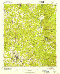 Forsyth Georgia Historical topographic map, 1:62500 scale, 15 X 15 Minute, Year 1951
