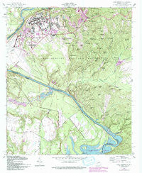 Fort Benning Georgia Historical topographic map, 1:24000 scale, 7.5 X 7.5 Minute, Year 1955