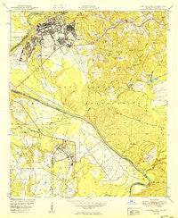 Fort Benning Georgia Historical topographic map, 1:24000 scale, 7.5 X 7.5 Minute, Year 1950