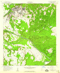 Fort Benning Georgia Historical topographic map, 1:24000 scale, 7.5 X 7.5 Minute, Year 1955