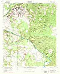 Fort Benning Georgia Historical topographic map, 1:24000 scale, 7.5 X 7.5 Minute, Year 1955