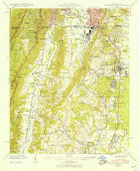 Fort Oglethorpe Georgia Historical topographic map, 1:24000 scale, 7.5 X 7.5 Minute, Year 1942