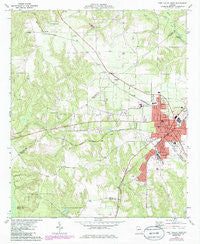 Fort Valley West Georgia Historical topographic map, 1:24000 scale, 7.5 X 7.5 Minute, Year 1973