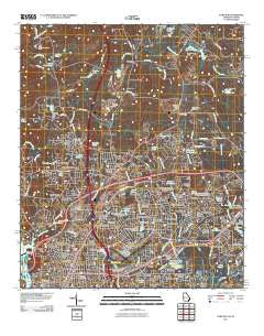 Fortson Georgia Historical topographic map, 1:24000 scale, 7.5 X 7.5 Minute, Year 2011