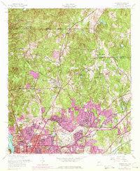 Fortson Georgia Historical topographic map, 1:24000 scale, 7.5 X 7.5 Minute, Year 1955