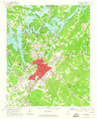 Gainesville Georgia Historical topographic map, 1:24000 scale, 7.5 X 7.5 Minute, Year 1964