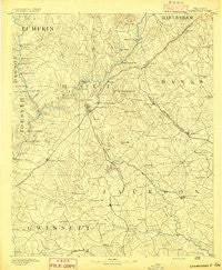 Gainesville Georgia Historical topographic map, 1:125000 scale, 30 X 30 Minute, Year 1891