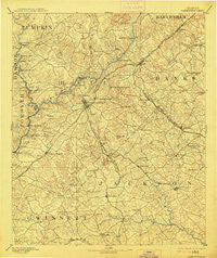 Gainesville Georgia Historical topographic map, 1:125000 scale, 30 X 30 Minute, Year 1891