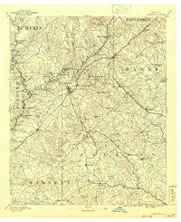 Gainesville Georgia Historical topographic map, 1:125000 scale, 30 X 30 Minute, Year 1891