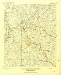 Gainesville Georgia Historical topographic map, 1:125000 scale, 30 X 30 Minute, Year 1891