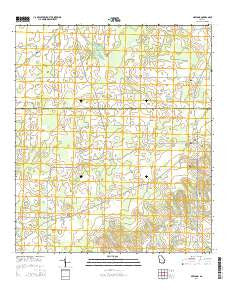Gee Pond Georgia Current topographic map, 1:24000 scale, 7.5 X 7.5 Minute, Year 2014