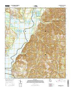 Georgetown Georgia Current topographic map, 1:24000 scale, 7.5 X 7.5 Minute, Year 2014