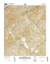 Gillsville Georgia Current topographic map, 1:24000 scale, 7.5 X 7.5 Minute, Year 2014