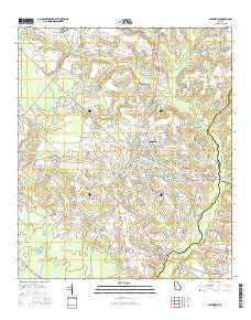 Glennville Georgia Current topographic map, 1:24000 scale, 7.5 X 7.5 Minute, Year 2014