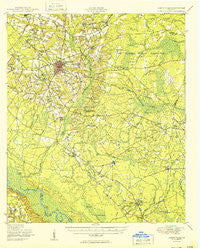 Glennville Georgia Historical topographic map, 1:62500 scale, 15 X 15 Minute, Year 1950