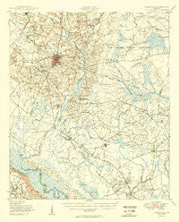 Glennville Georgia Historical topographic map, 1:62500 scale, 15 X 15 Minute, Year 1950