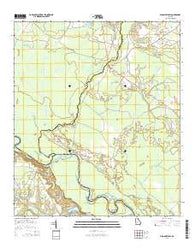 Glennville SW Georgia Current topographic map, 1:24000 scale, 7.5 X 7.5 Minute, Year 2014