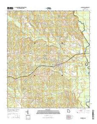Glenwood Georgia Current topographic map, 1:24000 scale, 7.5 X 7.5 Minute, Year 2014