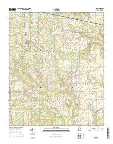 Gough Georgia Current topographic map, 1:24000 scale, 7.5 X 7.5 Minute, Year 2014