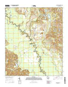Gumm Pond Georgia Current topographic map, 1:24000 scale, 7.5 X 7.5 Minute, Year 2014