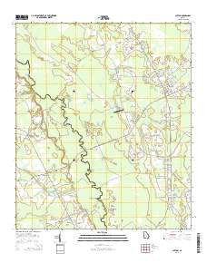 Guyton Georgia Current topographic map, 1:24000 scale, 7.5 X 7.5 Minute, Year 2014
