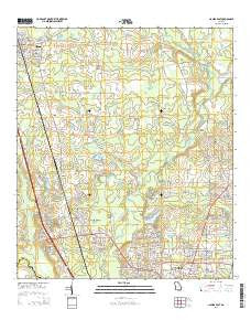 Hahira East Georgia Current topographic map, 1:24000 scale, 7.5 X 7.5 Minute, Year 2014