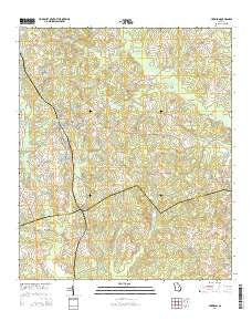 Harrison Georgia Current topographic map, 1:24000 scale, 7.5 X 7.5 Minute, Year 2014