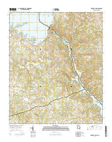 Hartwell Dam Georgia Current topographic map, 1:24000 scale, 7.5 X 7.5 Minute, Year 2014
