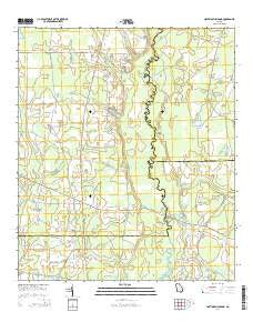 Hastings Fish Pond Georgia Current topographic map, 1:24000 scale, 7.5 X 7.5 Minute, Year 2014