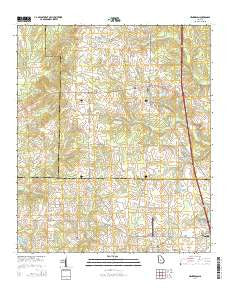 Henderson Georgia Current topographic map, 1:24000 scale, 7.5 X 7.5 Minute, Year 2014