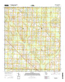 Hentown Georgia Current topographic map, 1:24000 scale, 7.5 X 7.5 Minute, Year 2014