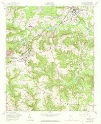 Hephzibah Georgia Historical topographic map, 1:24000 scale, 7.5 X 7.5 Minute, Year 1957