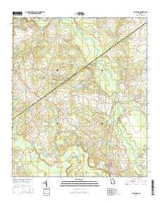 Hilltonia Georgia Current topographic map, 1:24000 scale, 7.5 X 7.5 Minute, Year 2014