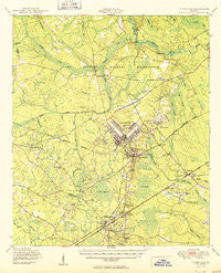Hinesville Georgia Historical topographic map, 1:62500 scale, 15 X 15 Minute, Year 1950