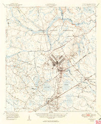 Hinesville Georgia Historical topographic map, 1:62500 scale, 15 X 15 Minute, Year 1950