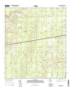 Hoboken East Georgia Current topographic map, 1:24000 scale, 7.5 X 7.5 Minute, Year 2014