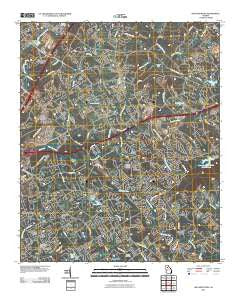 Hog Mountain Georgia Historical topographic map, 1:24000 scale, 7.5 X 7.5 Minute, Year 2011