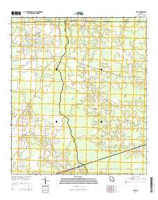 Holt Georgia Current topographic map, 1:24000 scale, 7.5 X 7.5 Minute, Year 2014