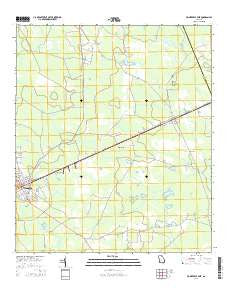 Homerville East Georgia Current topographic map, 1:24000 scale, 7.5 X 7.5 Minute, Year 2014
