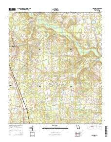Idlewood Georgia Current topographic map, 1:24000 scale, 7.5 X 7.5 Minute, Year 2014