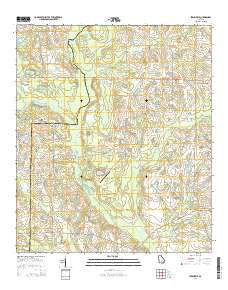 Irwinville Georgia Current topographic map, 1:24000 scale, 7.5 X 7.5 Minute, Year 2014
