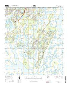 Isle of Hope Georgia Current topographic map, 1:24000 scale, 7.5 X 7.5 Minute, Year 2014