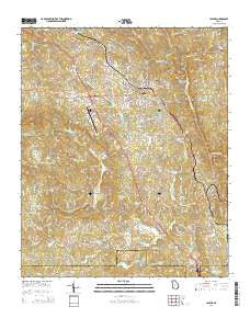 Jasper Georgia Current topographic map, 1:24000 scale, 7.5 X 7.5 Minute, Year 2014