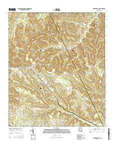 Jeffersonville Georgia Current topographic map, 1:24000 scale, 7.5 X 7.5 Minute, Year 2014