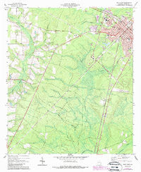 Jesup West Georgia Historical topographic map, 1:24000 scale, 7.5 X 7.5 Minute, Year 1970
