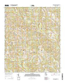 Johnson Corner Georgia Current topographic map, 1:24000 scale, 7.5 X 7.5 Minute, Year 2014