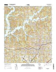 La Grange Georgia Current topographic map, 1:24000 scale, 7.5 X 7.5 Minute, Year 2014