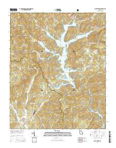 Lake Burton Georgia Current topographic map, 1:24000 scale, 7.5 X 7.5 Minute, Year 2014