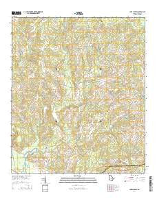 Lake Cypress Georgia Current topographic map, 1:24000 scale, 7.5 X 7.5 Minute, Year 2014